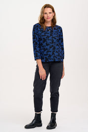 Noor Jersey Top- Leopard