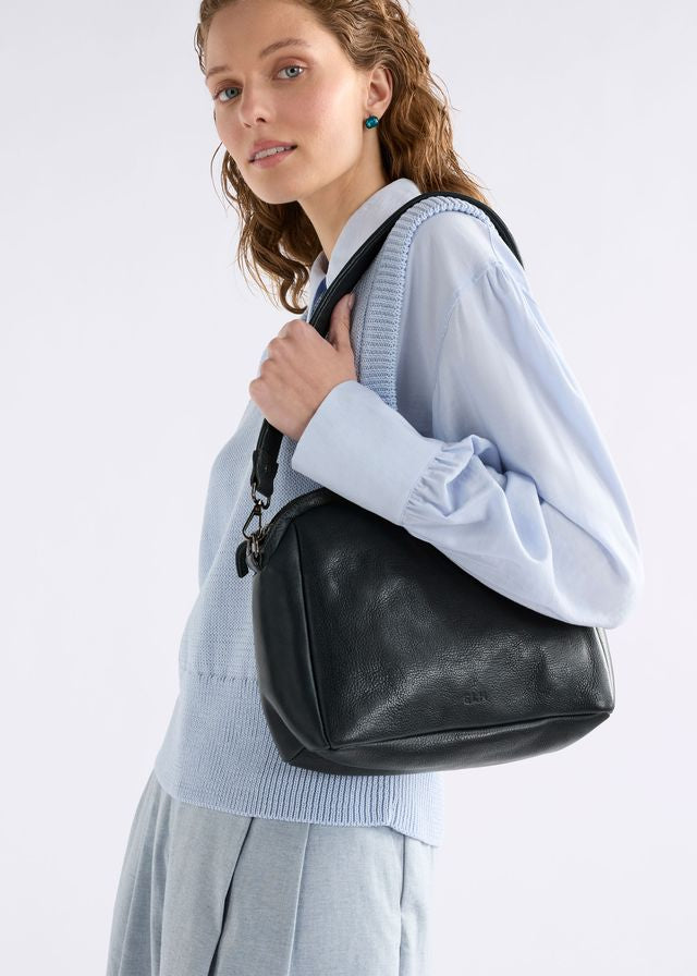 ELK Orler Crossbody Leather Bag in Navy