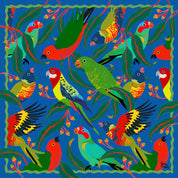 Julie White Parakeet Silk Square Scarf