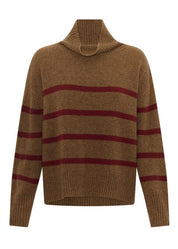 Astor Stripe Knit- Toffee/Wine