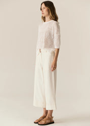 Carsen Crop Pant- Ecru