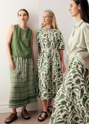 Lume Skirt- Linen Check