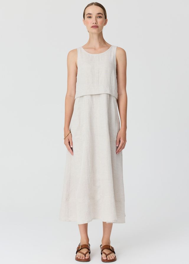 Frankie Double Layer Dress- Natural