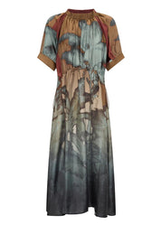 Palisades Drawcord Dress- Palisades Print