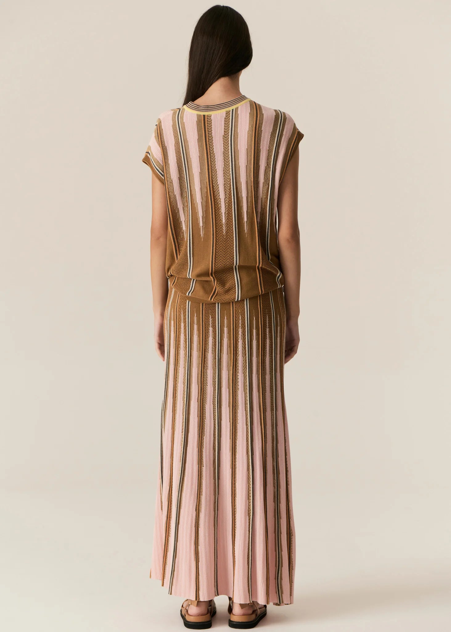 Tedd Knit Tee- Ginger/Pink