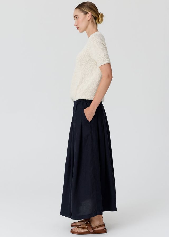 Frankie Pleat Skirt- Ink