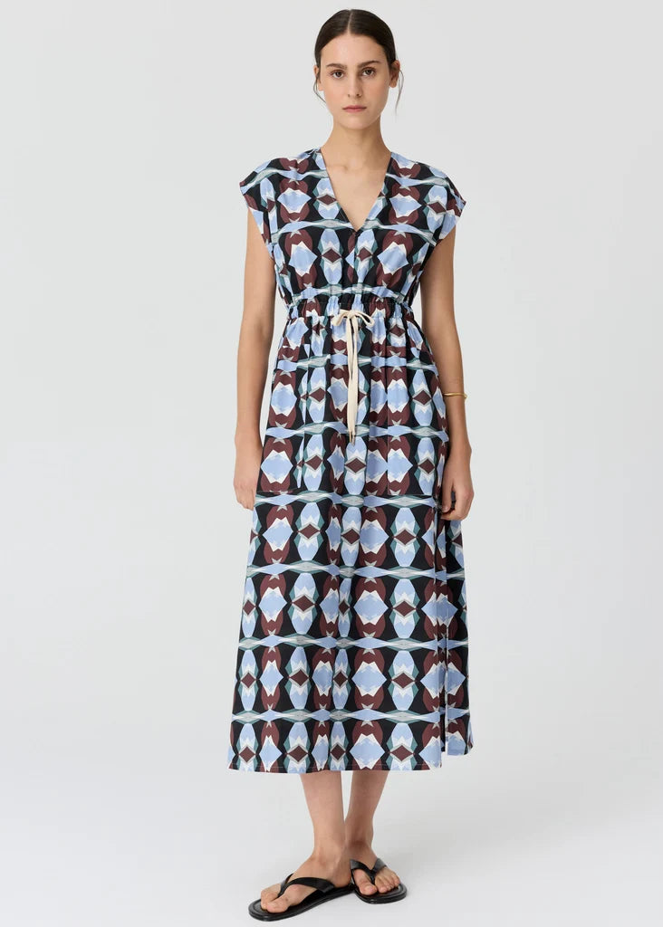 POL Clothing Thyra Cotton Dress in Thyra Print