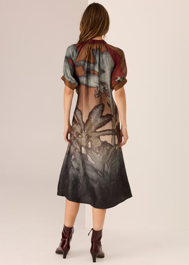 Palisades Drawcord Dress- Palisades Print