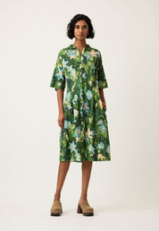 Paloma Short Sleeve Dress- Garden