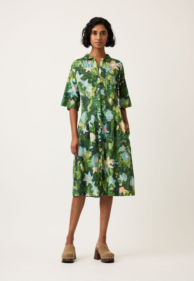Paloma Short Sleeve Dress- Garden