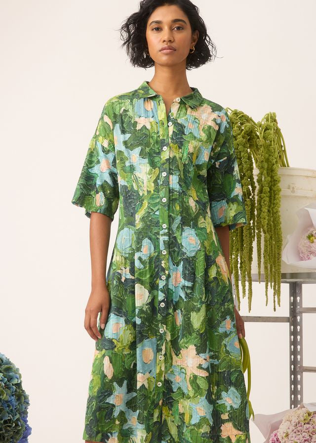 Nancybird Paloma Short Sleeve Dress- Garden