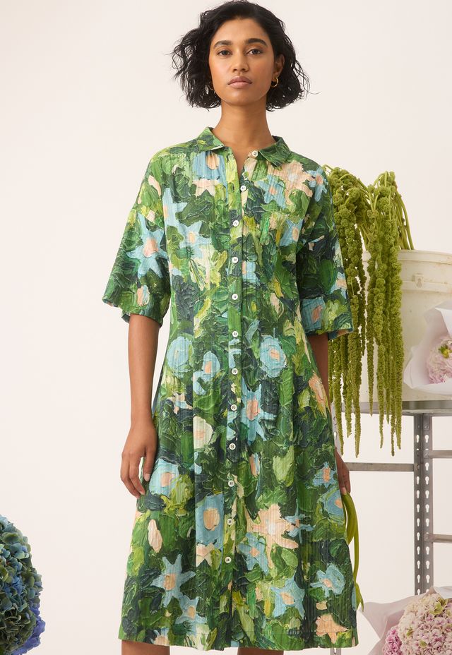 Nancybird Paloma Short Sleeve Dress- Garden