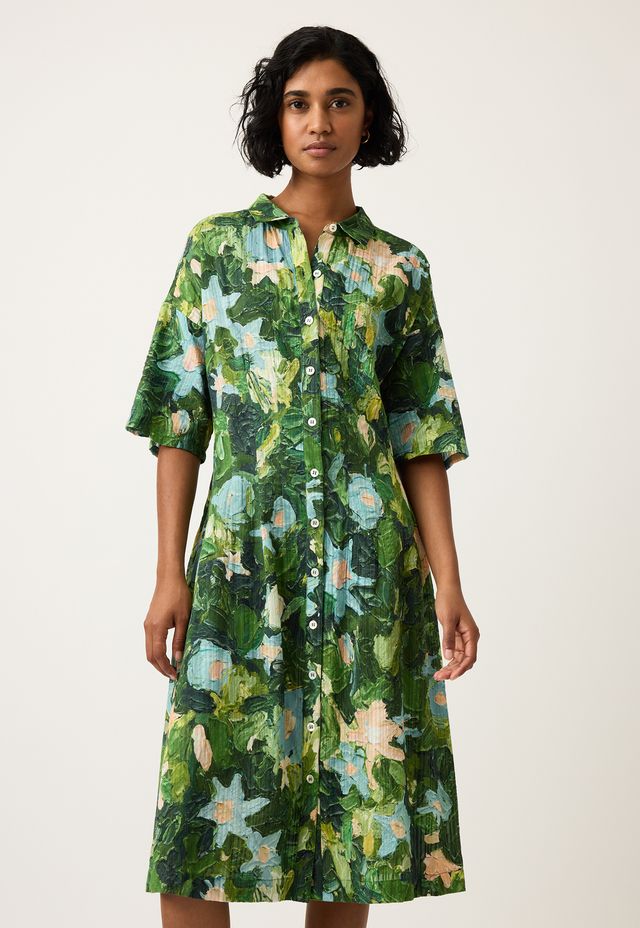 Paloma Short Sleeve Dress- Garden