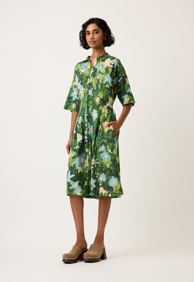 Paloma Short Sleeve Dress- Garden