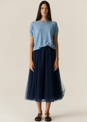 POL Clothing Pax Pocket Tee in Blue