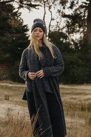 Talamaya Peace Crew Rib Pullover in Midnight