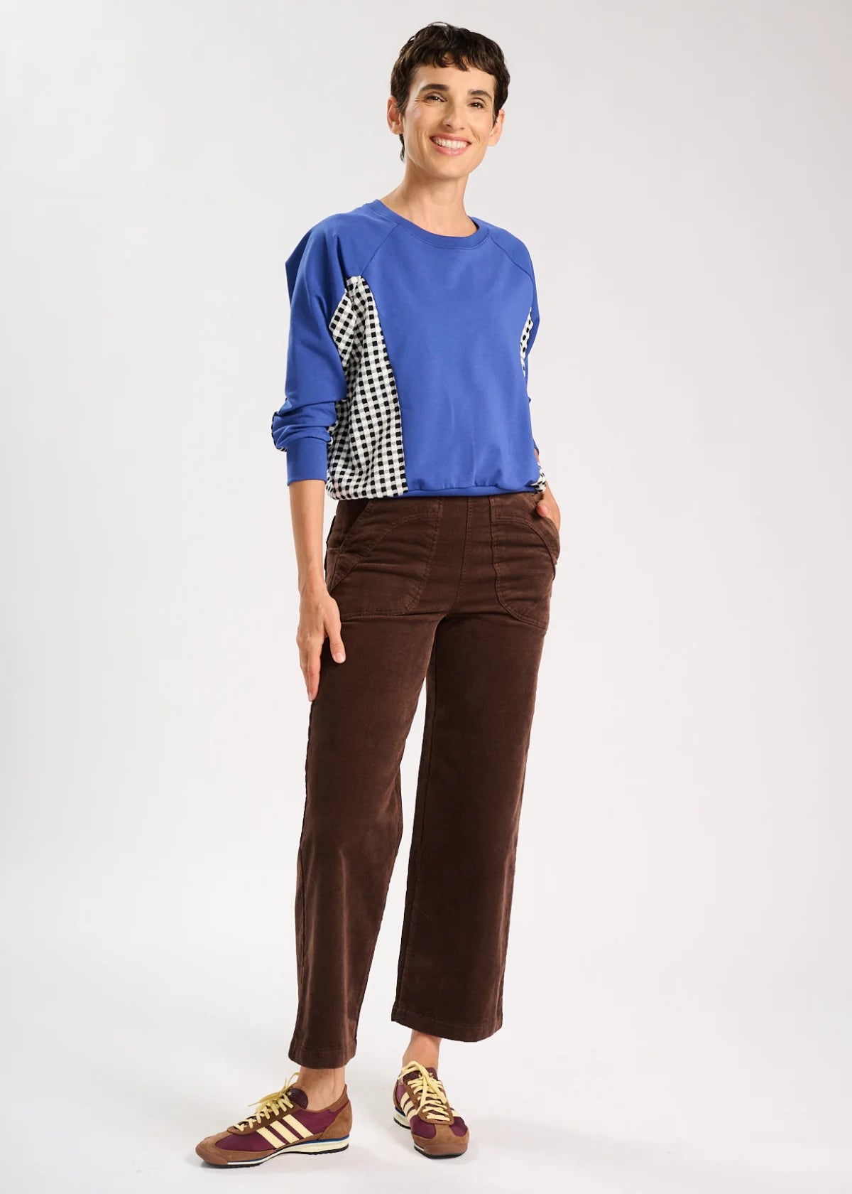 Olga de Polga Peggy Sue Cord Velvet Pants in Chocolate