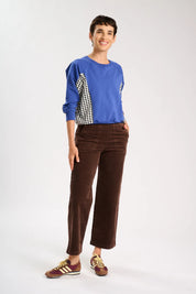 Olga de Polga Peggy Sue Cord Velvet Pants in Chocolate
