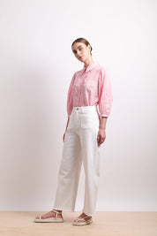 Pin Tuck Shirt- Pink