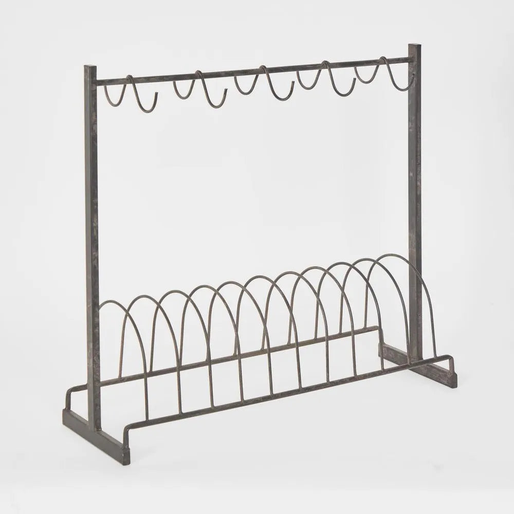 Burgundy Plate & Cup Stand
