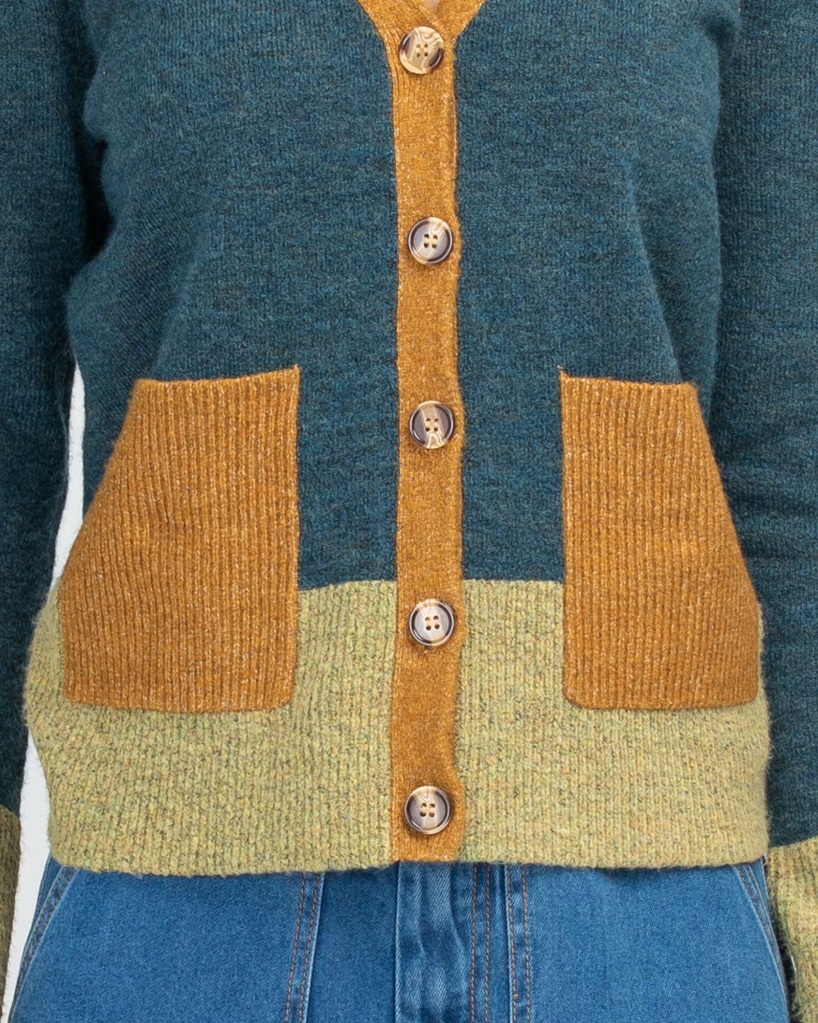 Poet Cardigan- Steel Blue