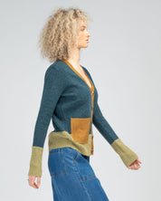 Poet Cardigan- Steel Blue