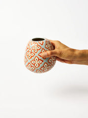 Pollen Vase- Blue Paisley
