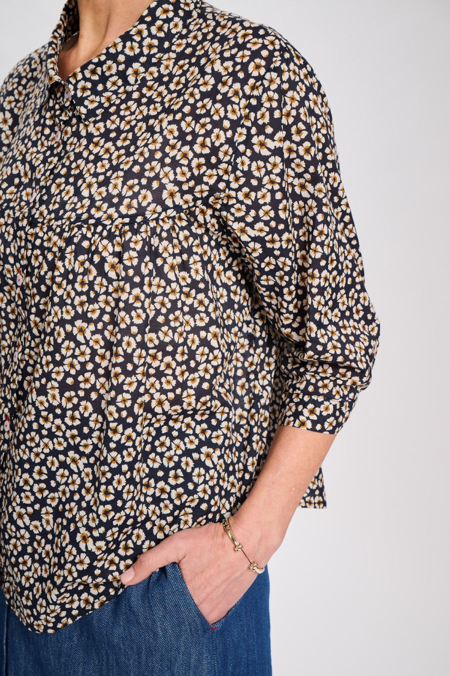 Positano Harper Blouse- Black