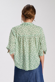 Positano Harper Blouse- Green