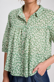 Positano Harper Blouse- Green