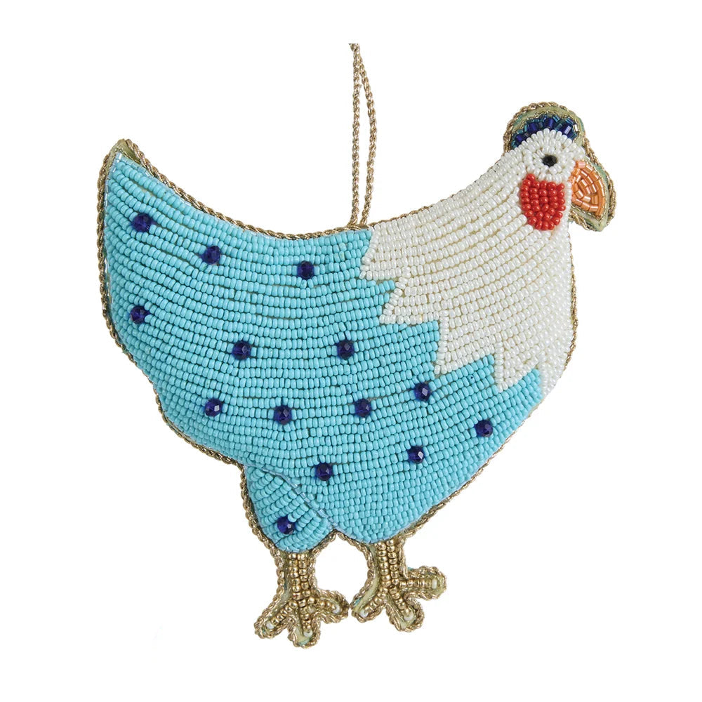 Vixen & Velvet Positano Hen Decoration Blue