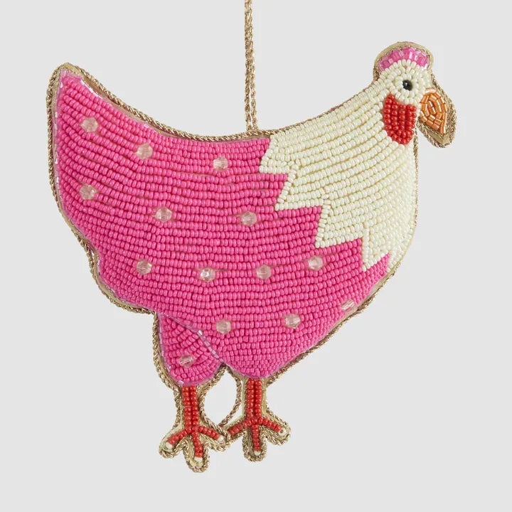 Vixen & Velvet Positano Hen Decoration-Pink