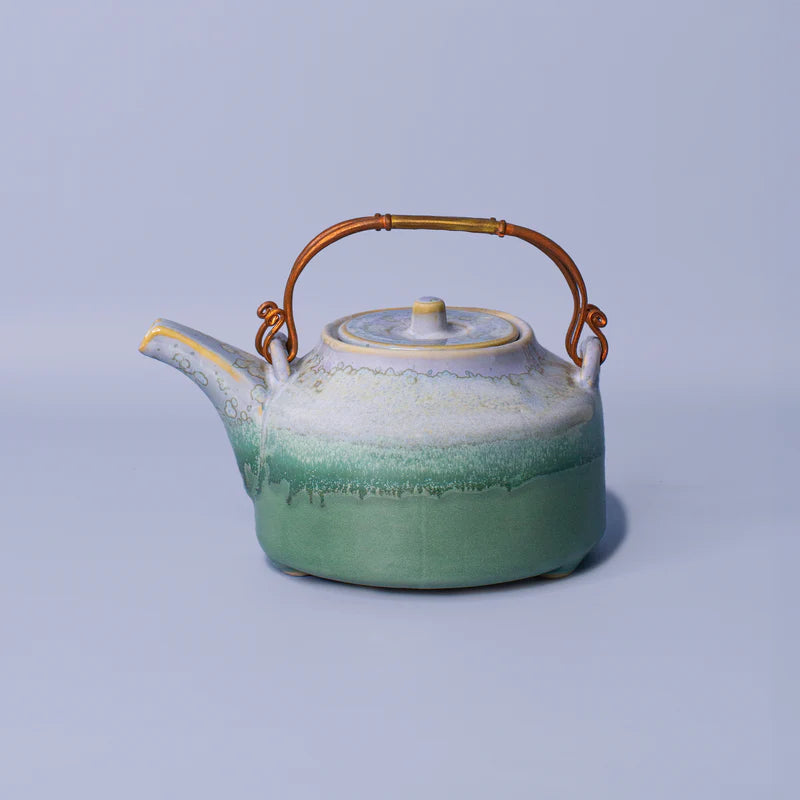 Pottery for the Planet Jasmine Teapot in Ocean Jasper Glaze