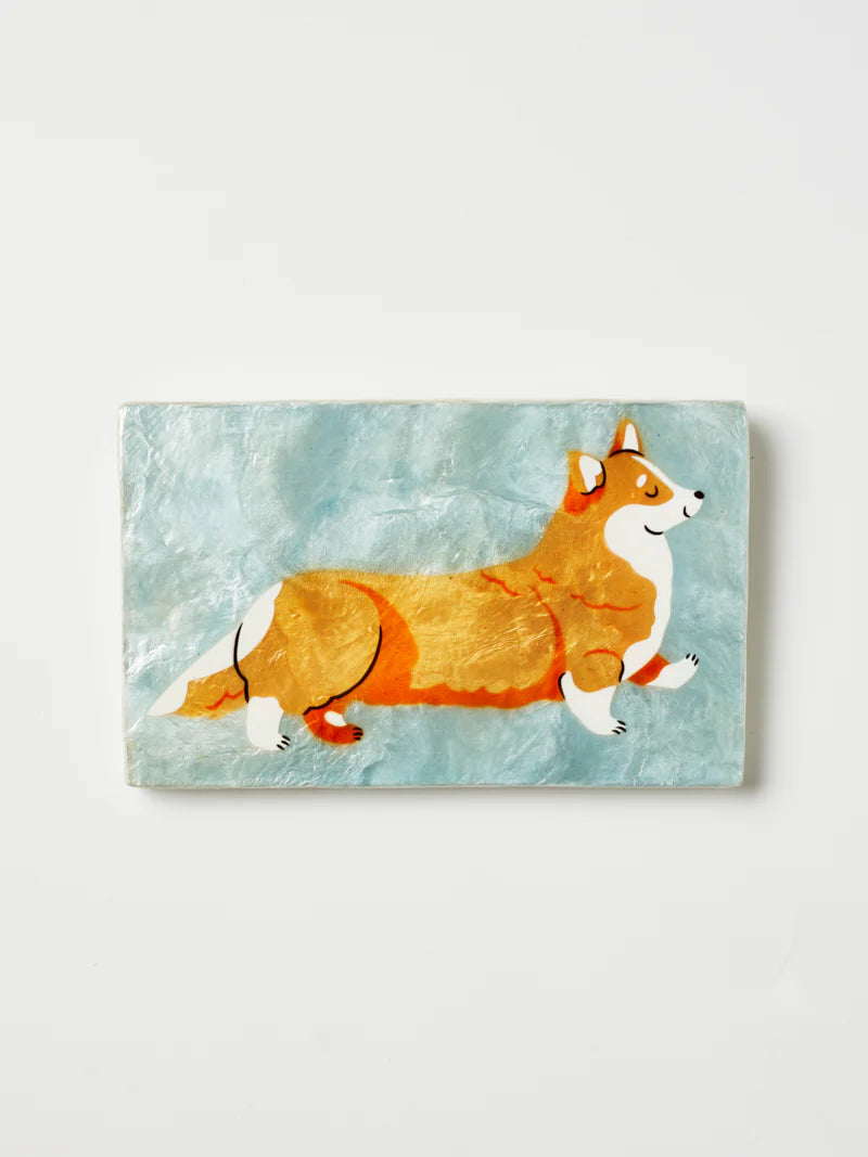 Jones & Co Pup Corgi Tile