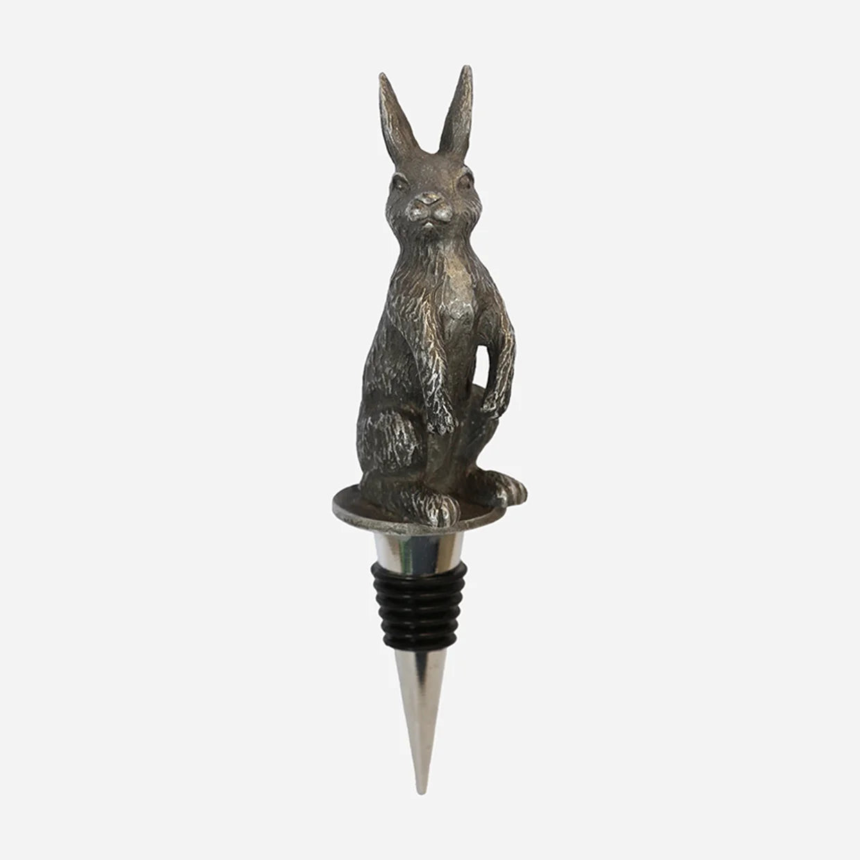 CC Interiors Rabbit Bottle Stopper Pewter Finish