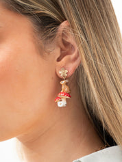 Rabbit & Mushroom Dangle Earrings