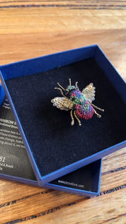 Rainbow Bee Brooch
