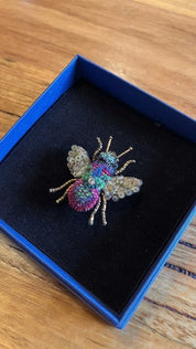 Rainbow Bee Brooch