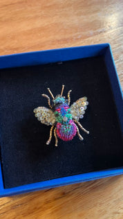 Rainbow Bee Brooch