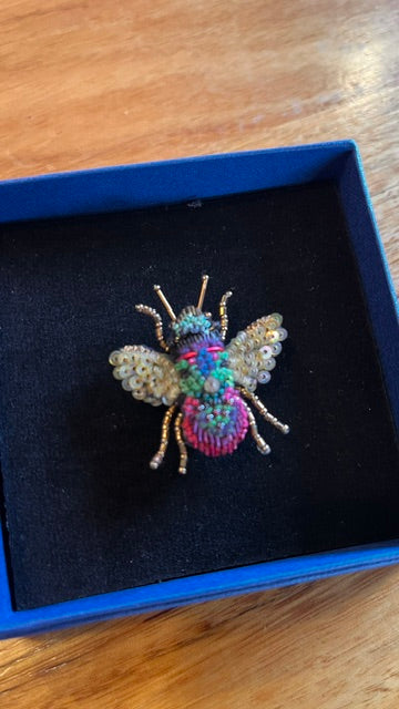 Rainbow Bee Brooch