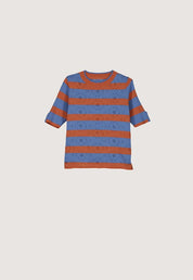 Rana Knit Tee- Terracotta Stripe