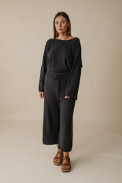 Retreat Cotton Pant-Black Sand