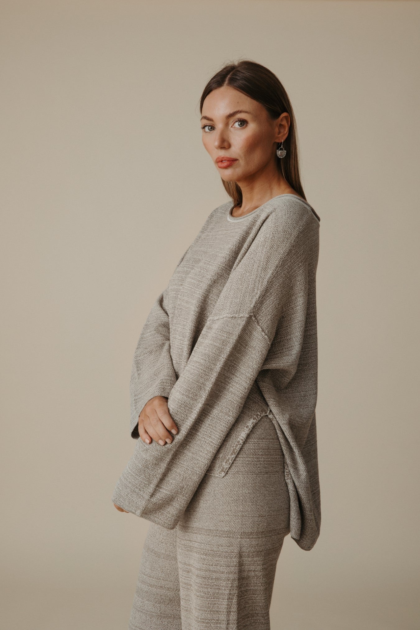Retreat Cotton Pullover- Silver
