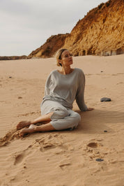 Talamaya Retreat Cotton Twist Pant in Sky