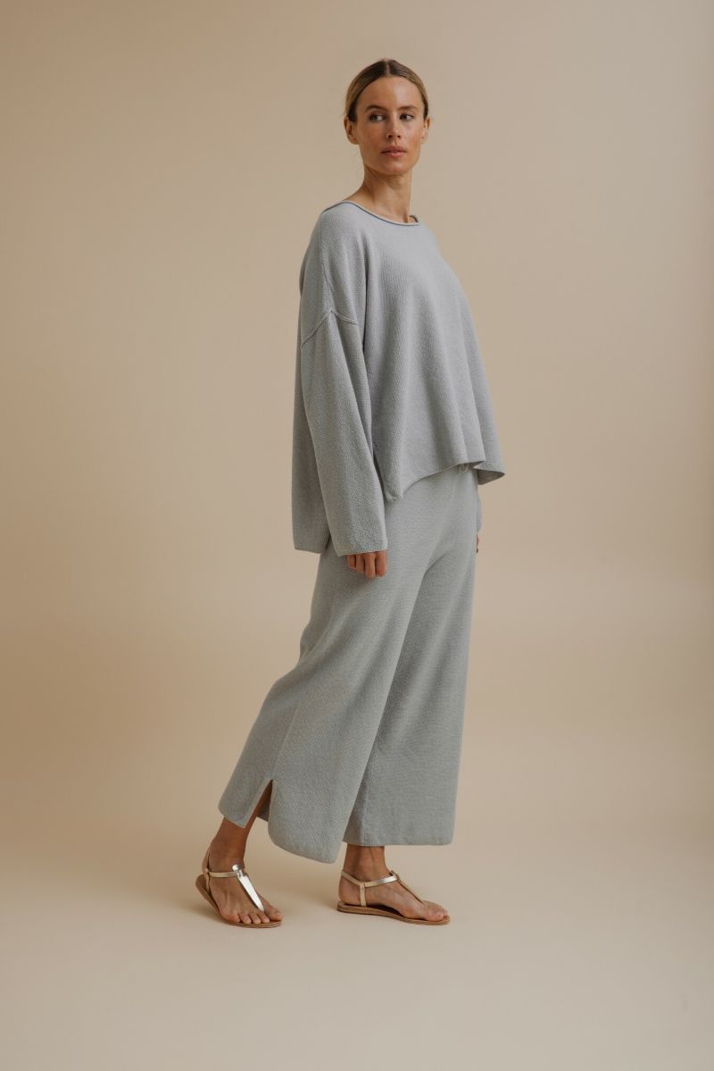Retreat Cotton Twist Pullover- Sky