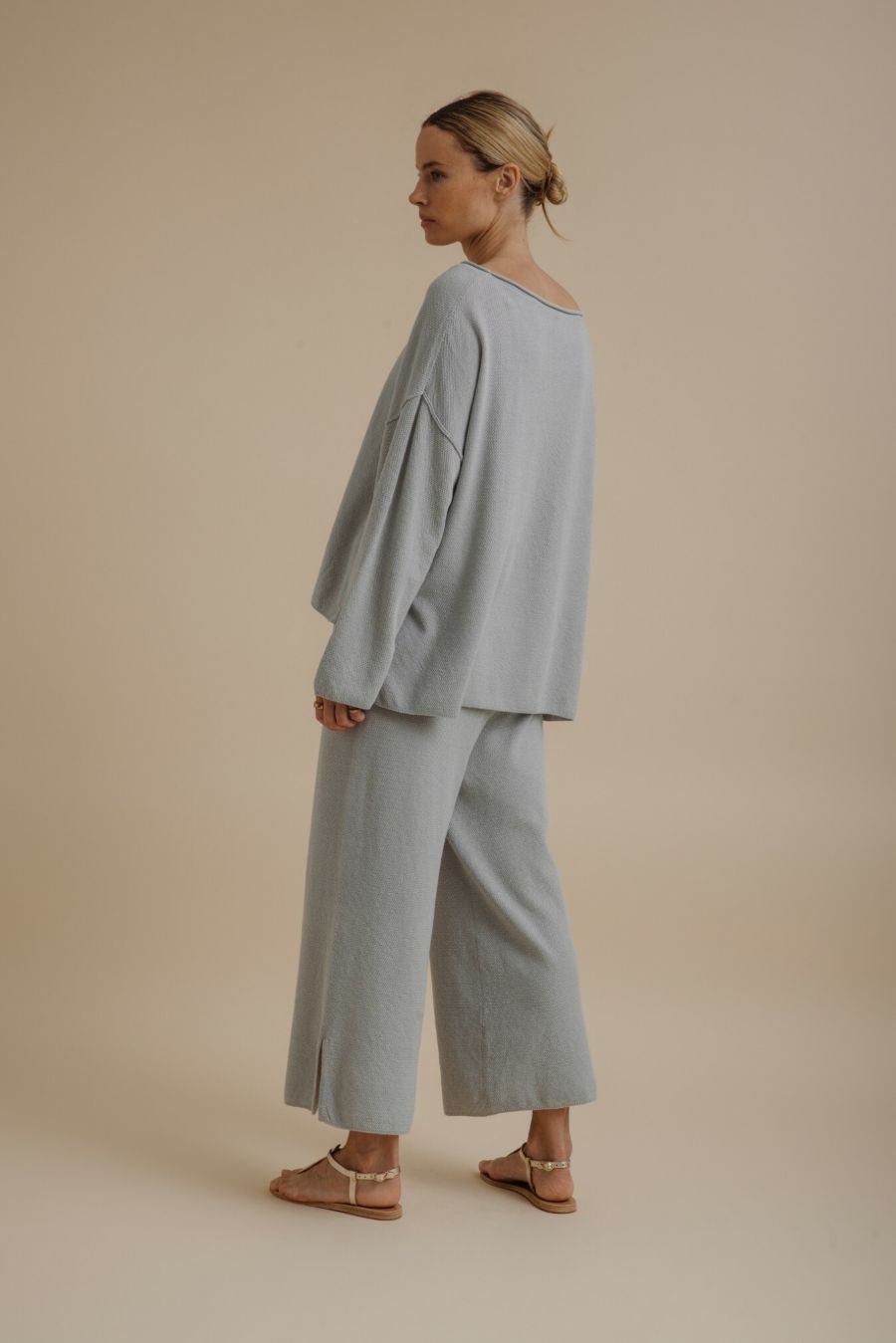 Retreat Cotton Twist Pullover- Sky