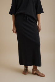 Retreat Cotton Skirt- Deep Ocean