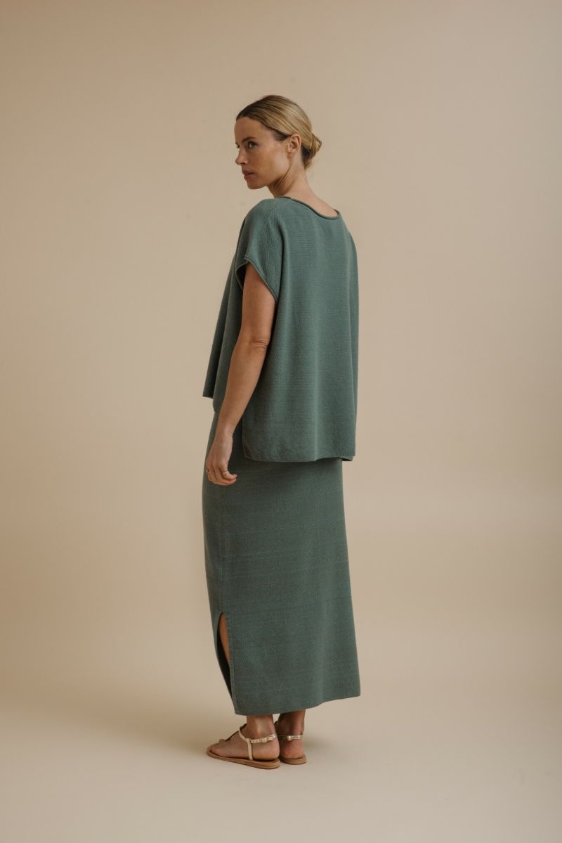 Retreat Cotton Sleeveless Pullover- Rainforest