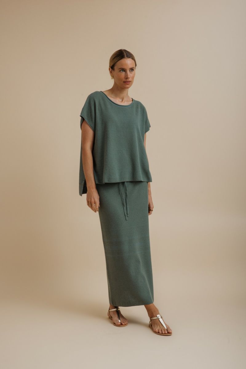 Retreat Cotton Skirt- Rainforest