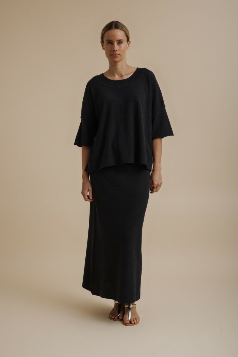 Retreat Cotton Tee Pullover- Deep Ocean